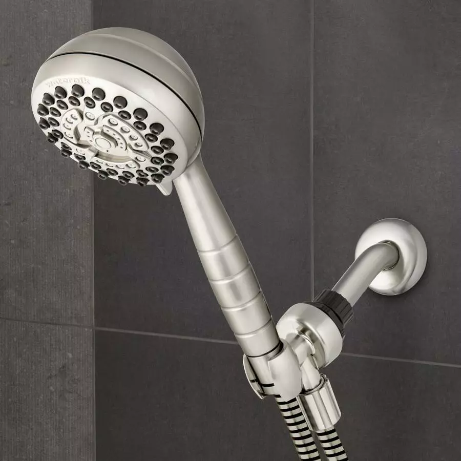 Waterpik PowerPulse Massage Brushed Nickel 7-Spray Handheld Shower 2.5-GPM (9.5-LPM) 6 Waterpik PowerPulse Massage Brushed Nickel 7-Spray Handheld Shower 2.5-GPM (9.5-LPM) - Image 4