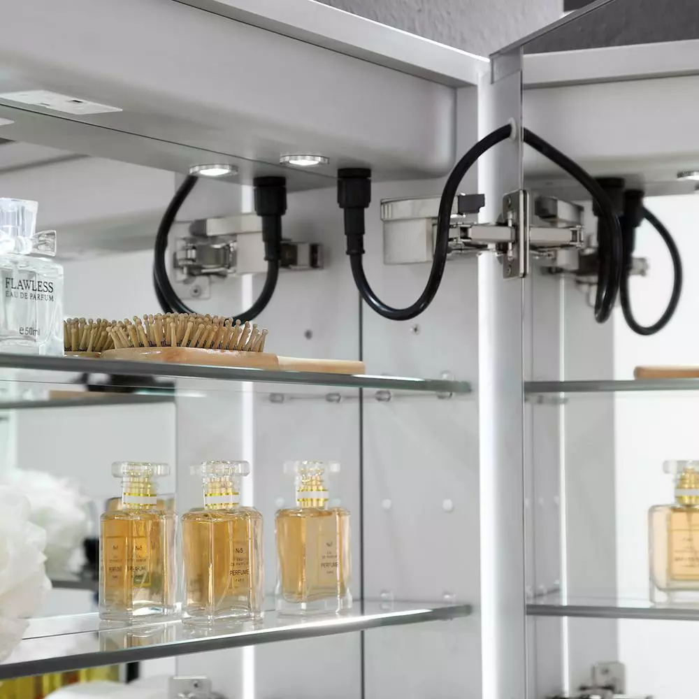 In Stock Hardwarestore Delivery Tiempo 48 In. W X 30 In. H Recessed Or Surface Mount Medicine Cabinet With LED Lighting And Mirror Defogger 6 In Stock Hardwarestore Delivery Tiempo 48 In. W X 30 In. H Recessed Or Surface Mount Medicine Cabinet With LED Lighting And Mirror Defogger - Image 4