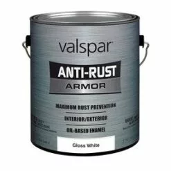 Valspar Gloss Anti-Rust Armor White Enamel Interior/Exterior Paint (Actual Net Contents: 128-fl Oz)