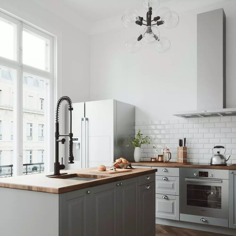 In Stock Hardwarestore Delivery Zurich Single-Handle Pull-Down Sprayer Kitchen Faucet With Deck Plate In Matte Black 9 In Stock Hardwarestore Delivery Zurich Single-Handle Pull-Down Sprayer Kitchen Faucet With Deck Plate In Matte Black - Image 7