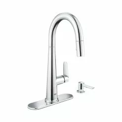 In Stock Hardwarestore Delivery Veletto Single-Handle Pull-Down Dual Sprayer Kitchen Faucet With Soap Dispenser In SuperSteel InfinityFinish 19 In Stock Hardwarestore Delivery Veletto Single-Handle Pull-Down Dual Sprayer Kitchen Faucet With Soap Dispenser In SuperSteel InfinityFinish -Bath and Faucet shop 08a669d1dbec4c9ea395968eaf3a7226 1800x1800
