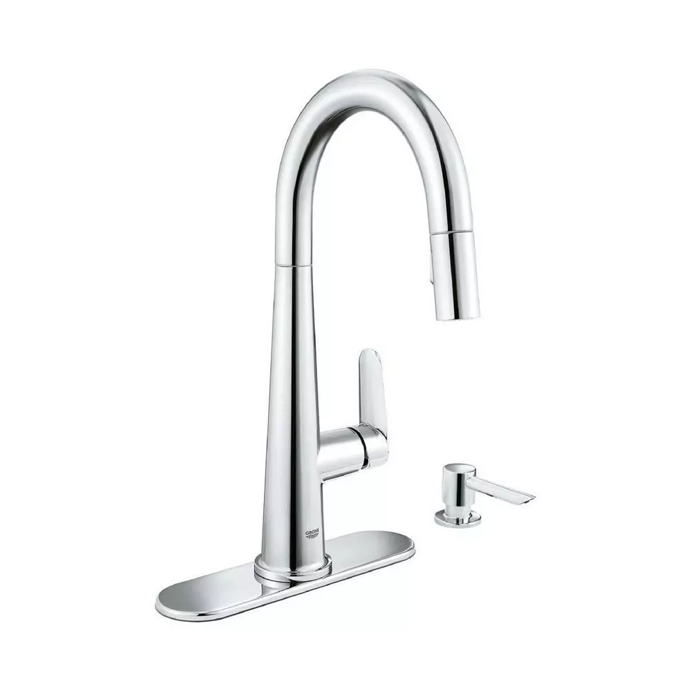 In Stock Hardwarestore Delivery Veletto Single-Handle Pull-Down Dual Sprayer Kitchen Faucet With Soap Dispenser In SuperSteel InfinityFinish 11 In Stock Hardwarestore Delivery Veletto Single-Handle Pull-Down Dual Sprayer Kitchen Faucet With Soap Dispenser In SuperSteel InfinityFinish - Image 9