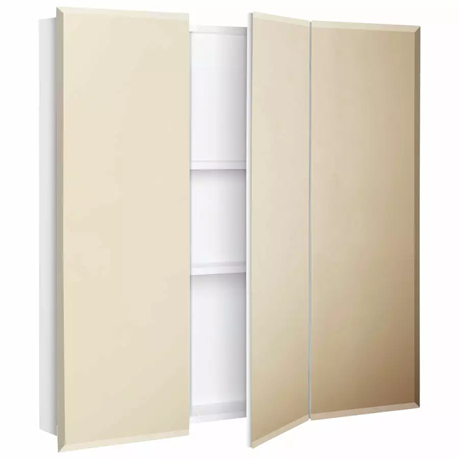 Style Selections 30.25-in X 29.75-in Square Surface Mirrored Medicine Cabinet 4 Style Selections 30.25-in X 29.75-in Square Surface Mirrored Medicine Cabinet - Image 2