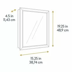 Style Selections 15.25-in X 19.25-in Rectangle Surface Mirrored Medicine Cabinet 10 Style Selections 15.25-in X 19.25-in Rectangle Surface Mirrored Medicine Cabinet -Bath and Faucet shop 094803003801 15524927 1800x1800