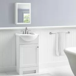 Style Selections 15.25-in X 19.25-in Rectangle Surface Mirrored Medicine Cabinet 11 Style Selections 15.25-in X 19.25-in Rectangle Surface Mirrored Medicine Cabinet -Bath and Faucet shop 094803003801 15524929 1800x1800