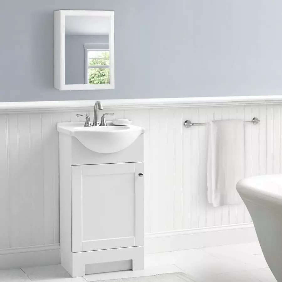 Style Selections 15.25-in X 19.25-in Rectangle Surface Mirrored Medicine Cabinet 6 Style Selections 15.25-in X 19.25-in Rectangle Surface Mirrored Medicine Cabinet - Image 4