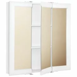 Style Selections 24.25-in X 24-in Square Surface Mirrored Medicine Cabinet