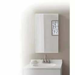 Style Selections 15.375-in X 26-in Rectangle Surface/Recessed Mirrored Medicine Cabinet -Bath and Faucet shop 094803133652 15523162 1800x1800