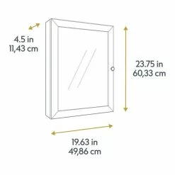Style Selections 19.5-in X 23.7-in Rectangle Surface Mirrored Medicine Cabinet -Bath and Faucet shop 094803166704 15525486 1800x1800
