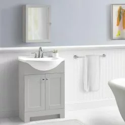 Style Selections 19.5-in X 23.7-in Rectangle Surface Mirrored Medicine Cabinet -Bath and Faucet shop 094803166704 15525488 1800x1800