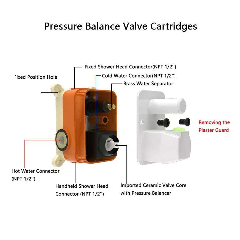 In Stock Hardwarestore Delivery 1-Spray Square High Pressure Wall Bar Shower Kit Bathroom Shower System With Hand Shower In Black 6 In Stock Hardwarestore Delivery 1-Spray Square High Pressure Wall Bar Shower Kit Bathroom Shower System With Hand Shower In Black - Image 4