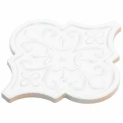 Bond Tile Roma Florid White 6.25 In. X 7.25 In. Ceramic Arabesque Wall Tile (30 Pieces 4.84 Sq. Ft. / Box) -Bath and Faucet shop 0aa611d7 e1ce 48ec 9a16 8c1083767483.9ceb4e789e0c4c66f551d008fb1171ec 1800x1800