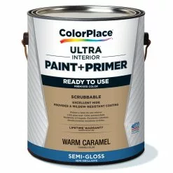 ColorPlace ULTRA Interior Paint & Primer, Warm Caramel, Semi-Gloss, 1 Gallon