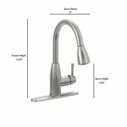 In Stock Hardwarestore Delivery Fairbury Single-Handle Pull-Down Sprayer Kitchen Faucet In Stainless Steel 18 In Stock Hardwarestore Delivery Fairbury Single-Handle Pull-Down Sprayer Kitchen Faucet In Stainless Steel -Bath and Faucet shop 0be302c3ed5bb1f20dfd75aadc4243bb 1800x1800
