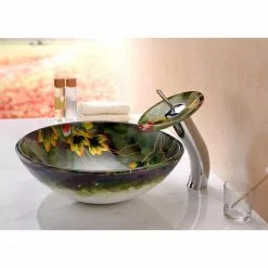 ANZZI Impasto Series Vessel Sink In Hand Painted Mural With Matching Chrome Waterfall Faucet 14 ANZZI Impasto Series Vessel Sink In Hand Painted Mural With Matching Chrome Waterfall Faucet -Bath and Faucet shop 0d3ab378ac8cc92122cecaa1e1d8b382 1800x1800