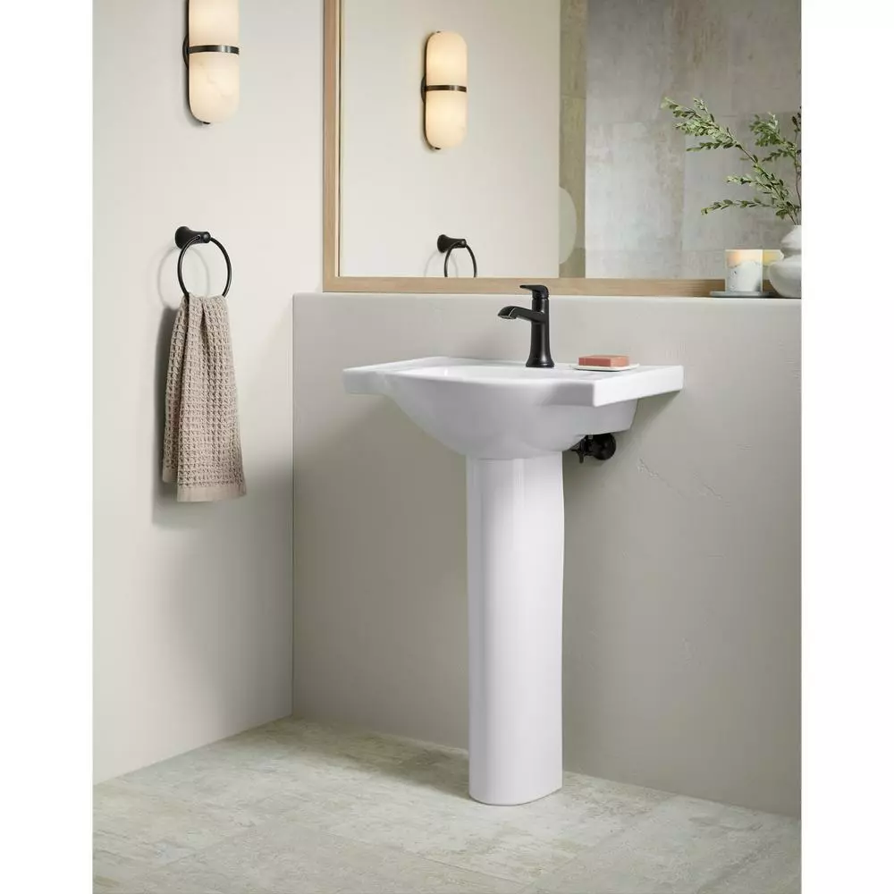 KOHLER Veer Vitreous China Pedestal In White 7 KOHLER Veer Vitreous China Pedestal In White - Image 5