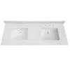 In Stock Hardwarestore Delivery 61 In. W X 22 In. D X 0.75 In. H Quartz Vanity Top In Carrara White With White Basin -Bath and Faucet shop 0f284be530aad13126b9626d58623f7f 1800x1800