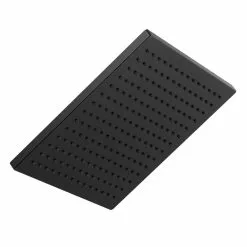 In Stock Hardwarestore Delivery 1-Spray 11.8 In. Single Wall Mount Square Fixed Rain Shower Head In Matte Black