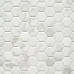 Super Arbor Marble Art 1.5 In. Hexagon Ceramic Mosaic