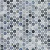 Super Arbor Multi Gray Polished Porcelain Penny Mosaic