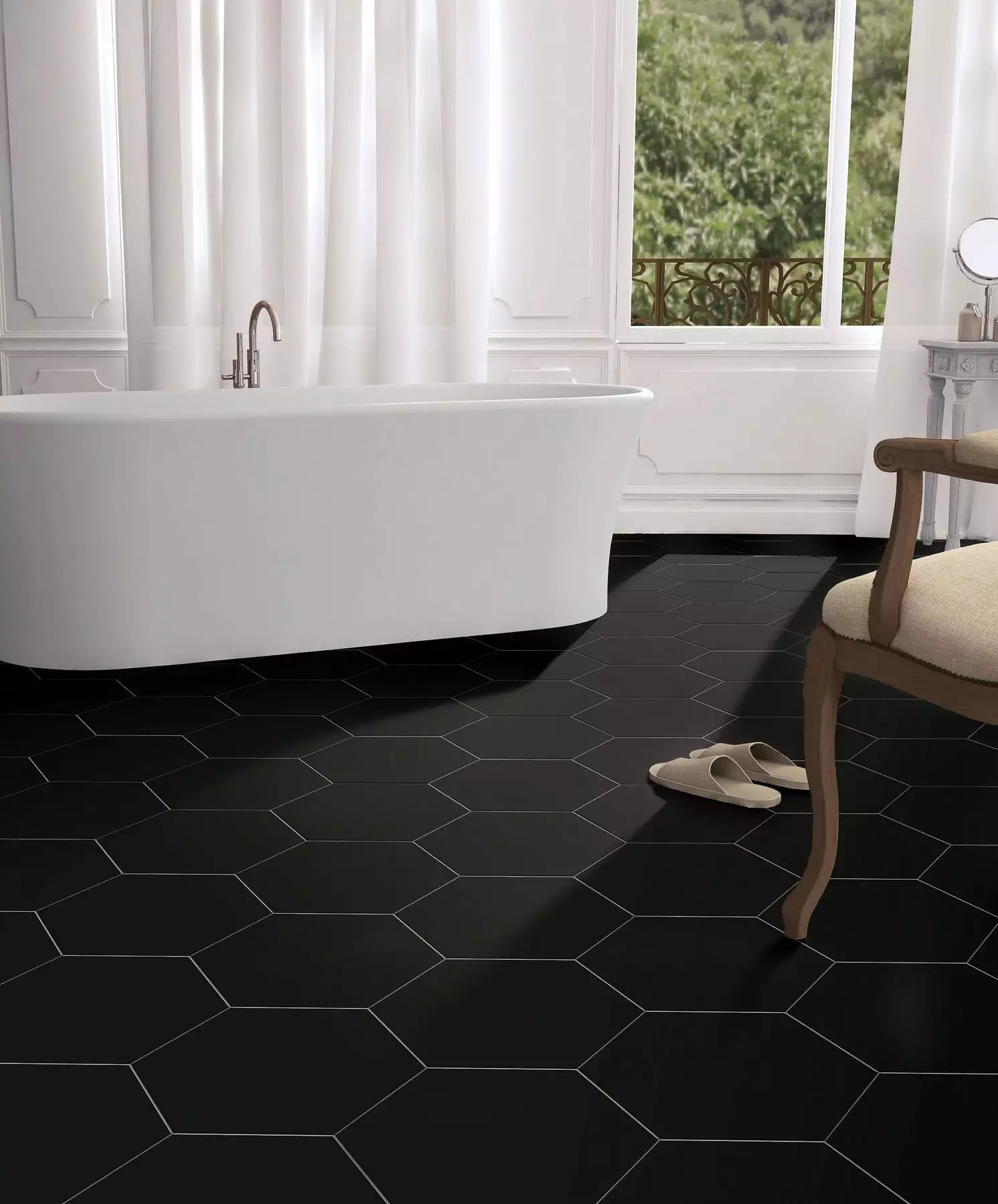Super Arbor Opal Black Porcelain Tile 6 Super Arbor Opal Black Porcelain Tile - Image 4