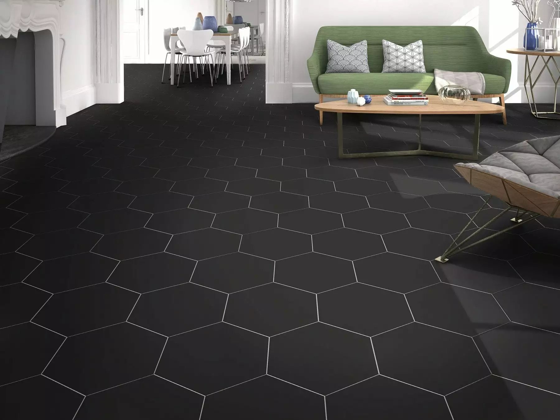 Super Arbor Opal Black Porcelain Tile 7 Super Arbor Opal Black Porcelain Tile - Image 5