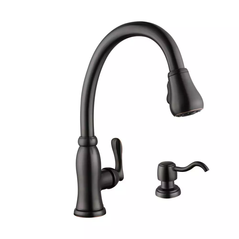 In Stock Hardwarestore Delivery Pavilion Single-Handle Pull-Down Kitchen Faucet With TurboSpray And FastMount And Soap Dispenser In Bronze 7 In Stock Hardwarestore Delivery Pavilion Single-Handle Pull-Down Kitchen Faucet With TurboSpray And FastMount And Soap Dispenser In Bronze - Image 5