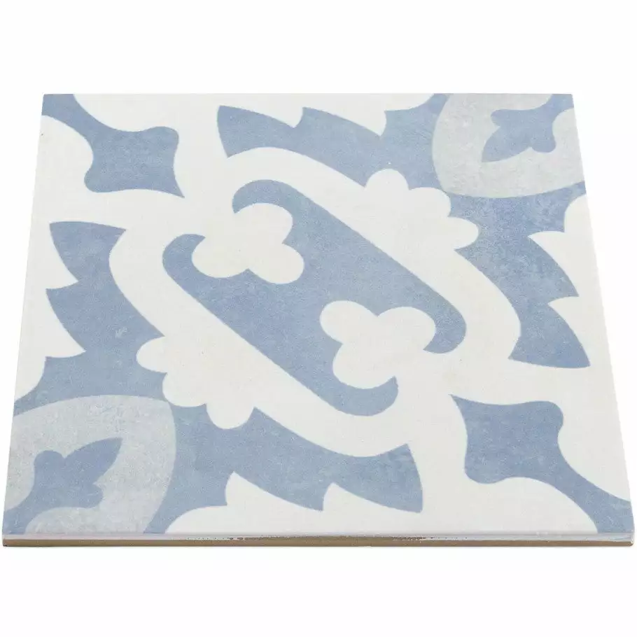 Bond Tile Moma Light Blue Encaustic 9x9 Glazed Porcelain Tile 8 Bond Tile Moma Light Blue Encaustic 9x9 Glazed Porcelain Tile - Image 6
