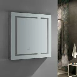 In Stock Hardwarestore Delivery Spazio 30 In. W X 30 In. H Recessed Or Surface Mount Medicine Cabinet With LED Lighting And Mirror Defogger 21 In Stock Hardwarestore Delivery Spazio 30 In. W X 30 In. H Recessed Or Surface Mount Medicine Cabinet With LED Lighting And Mirror Defogger -Bath and Faucet shop 10644dd3e3266a08b03013dd0944f239 1800x1800