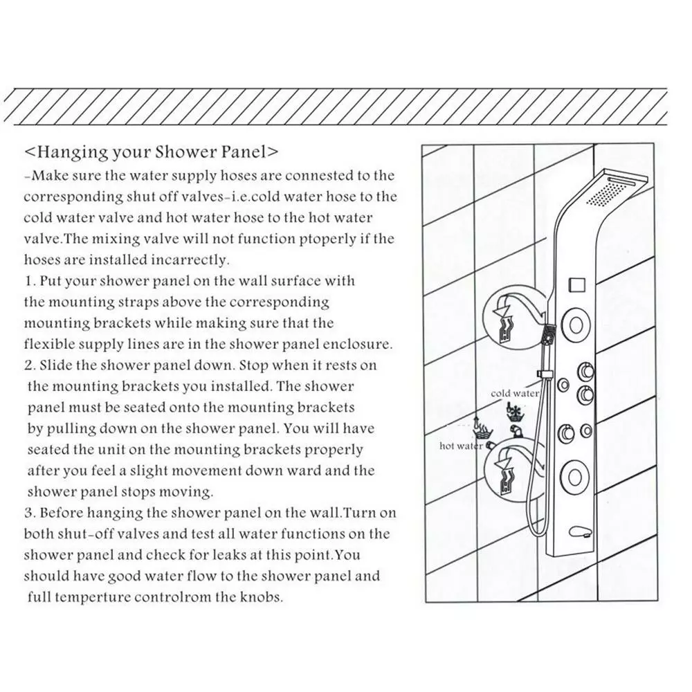 In Stock Hardwarestore Delivery 53 In. 10-Jet Shower Panel System In Brushed Nickel With LED Rainfall Waterfall Shower Head Handshower And Tub Spout 10 In Stock Hardwarestore Delivery 53 In. 10-Jet Shower Panel System In Brushed Nickel With LED Rainfall Waterfall Shower Head Handshower And Tub Spout - Image 8