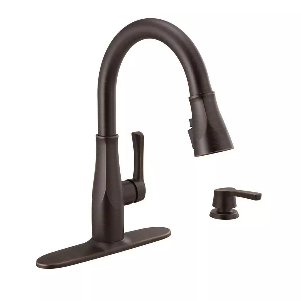 In Stock Hardwarestore Delivery Owendale Single-Handle Pull-Down Sprayer Kitchen Faucet With ShieldSpray Technology In Champagne Bronze 12 In Stock Hardwarestore Delivery Owendale Single-Handle Pull-Down Sprayer Kitchen Faucet With ShieldSpray Technology In Champagne Bronze - Image 10