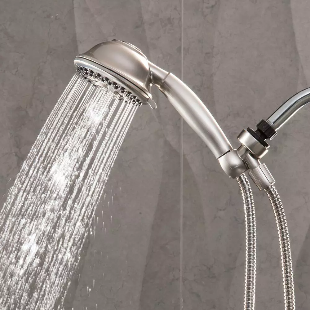 In Stock Hardwarestore Delivery 9-Spray 4.5 In. Single Wall Mount Low Flow Handheld Adjustable Shower Head In Brushed Nickel 8 In Stock Hardwarestore Delivery 9-Spray 4.5 In. Single Wall Mount Low Flow Handheld Adjustable Shower Head In Brushed Nickel - Image 6