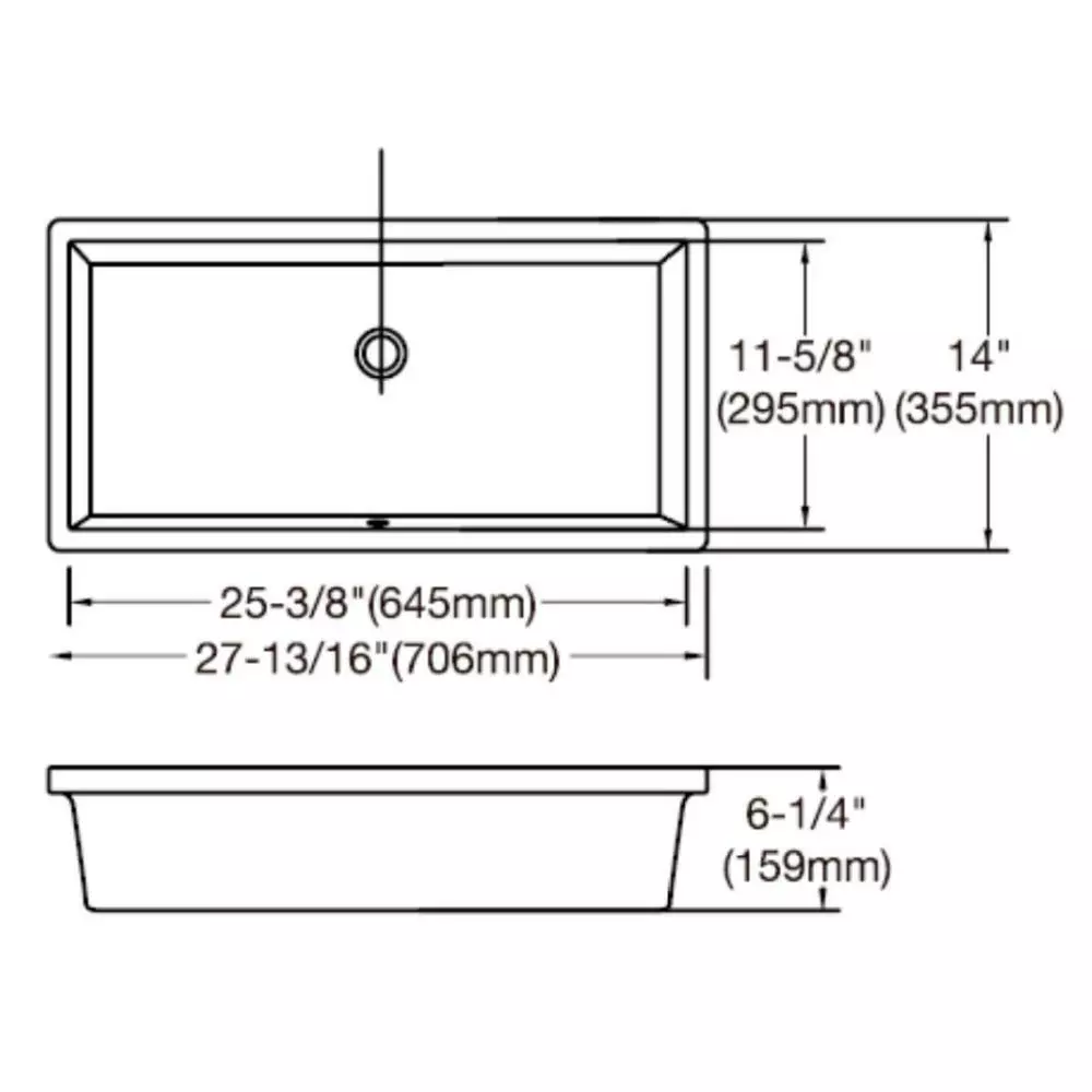 Kingsman Hardware 27-13/16 In. Rectangle Undermount Vitreous Glazed Ceramic Lavatory Vanity Bathroom Sink In Pure White 5 Kingsman Hardware 27-13/16 In. Rectangle Undermount Vitreous Glazed Ceramic Lavatory Vanity Bathroom Sink In Pure White - Image 3