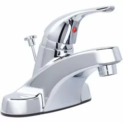 In Stock Hardwarestore Delivery Aragon 4 In. Centerset Single-Handle Low-Arc Bathroom Faucet In Chrome