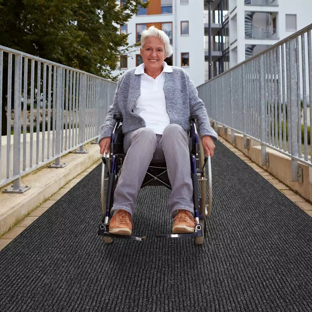 House Home & More Heavy-Duty Ribbed Indoor/Outdoor Carpet With Rubber Marine Backing - Charcoal Black 6' X 10' - Several Sizes Available - Carpet Flooring For Patio, Porch, Deck, Boat, Basement Or Garage 10 House Home & More Heavy-Duty Ribbed Indoor/Outdoor Carpet With Rubber Marine Backing - Charcoal Black 6' X 10' - Several Sizes Available - Carpet Flooring For Patio, Porch, Deck, Boat, Basement Or Garage - Image 8