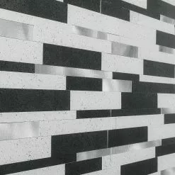 Bond Tile Easy Luxe Metalway Gray 11.81 In. X 11.81 In. SPC Peel And Stick Tile (0.96 Sq. Ft. / Sheet) -Bath and Faucet shop 159d4745 155f 49cd ad81 82a8685f5392.0e6424a0a4aa83b70be680659c30122c 1800x1800