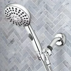 In Stock Hardwarestore Delivery 6-Spray 4.8 In. Single Wall Mount Handheld Adjustable Shower Head In Chrome -Bath and Faucet shop 1660fb098d397e17d58115249a4d1939 1800x1800