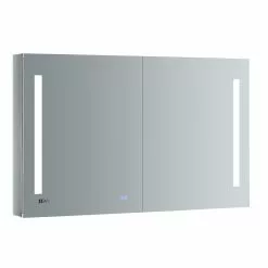 In Stock Hardwarestore Delivery Tiempo 48 In. W X 30 In. H Recessed Or Surface Mount Medicine Cabinet With LED Lighting And Mirror Defogger