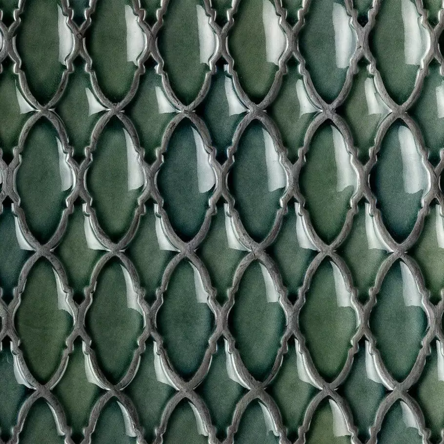 Bond Tile Divine Valor Deep Emerald 9 In. X 12 In. Glazed Ceramic Mosaic Tile (0.60 Sq. Ft.) 5 Bond Tile Divine Valor Deep Emerald 9 In. X 12 In. Glazed Ceramic Mosaic Tile (0.60 Sq. Ft.) - Image 3