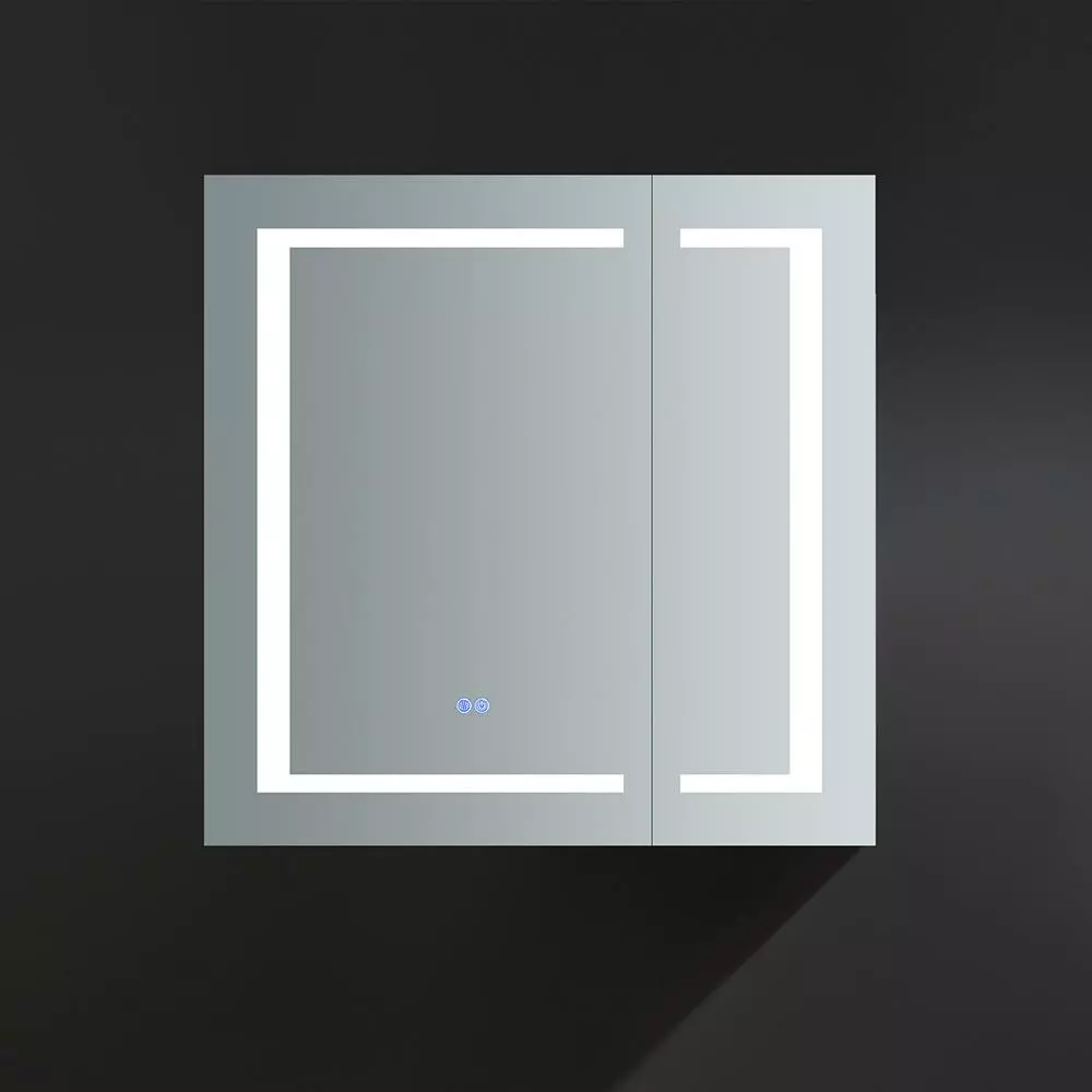 In Stock Hardwarestore Delivery Spazio 30 In. W X 30 In. H Recessed Or Surface Mount Medicine Cabinet With LED Lighting And Mirror Defogger 10 In Stock Hardwarestore Delivery Spazio 30 In. W X 30 In. H Recessed Or Surface Mount Medicine Cabinet With LED Lighting And Mirror Defogger - Image 8