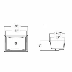 In Stock Hardwarestore Delivery 24 In. X 15-1/2 In. Rectrangle Undermount Vitreous Glazed Ceramic Lavatory Vanity Bathroom Sink Pure White -Bath and Faucet shop 183b5fcf27bba0688a640aefc6a86d30 1800x1800