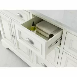 In Stock Hardwarestore Delivery Sadie 67 In. W X 21.5 In. D Vanity In Matte Pearl With Marble Vanity Top In Natural White With White Sink -Bath and Faucet shop 187123ad3e1e16a12c08c32bd1c8418d 1800x1800