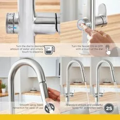 In Stock Hardwarestore Delivery Beale MeasureFill Touch Single-Handle Pull-Down Sprayer Kitchen Faucet In Stainless Steel -Bath and Faucet shop 18928c81296291349f106ecbebd4ff17 1800x1800