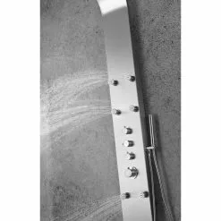 ANZZI Fontan Brushed Steel 6-Spray Shower Panel System (Valve Included) -Bath and Faucet shop 191042003453 09081407 1800x1800