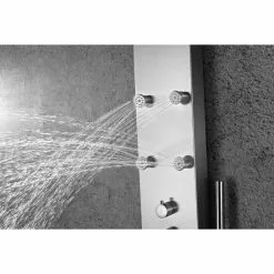 ANZZI Fontan Brushed Steel 6-Spray Shower Panel System (Valve Included) -Bath and Faucet shop 191042003453 10182907 1800x1800