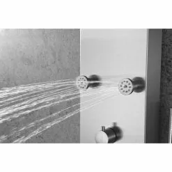 ANZZI Fontan Brushed Steel 6-Spray Shower Panel System (Valve Included) -Bath and Faucet shop 191042003453 10182908 1800x1800