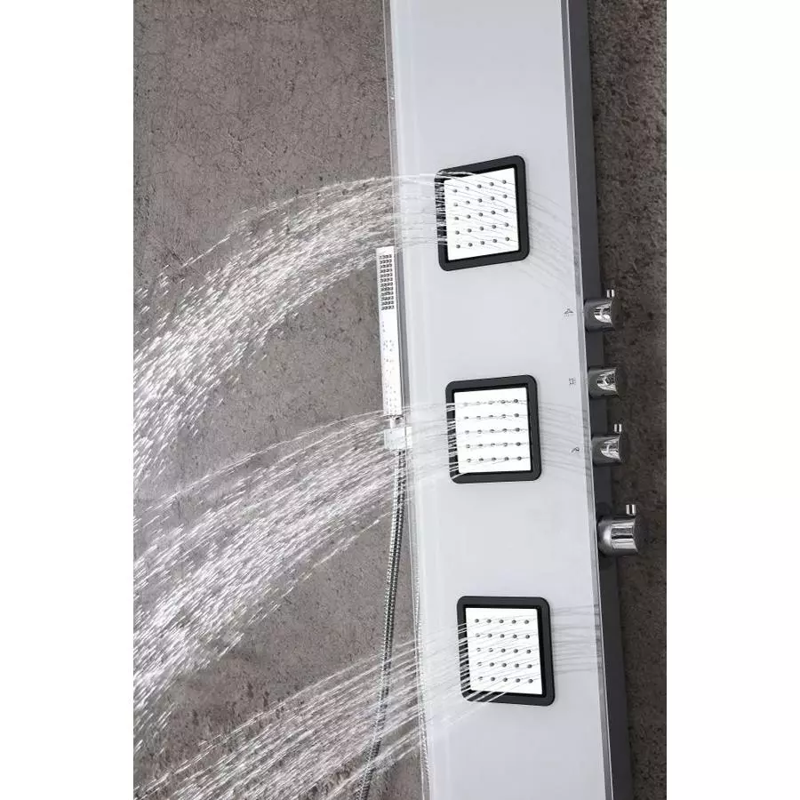ANZZI Leopard White 3-Spray Shower Panel System (Valve Included) 7 ANZZI Leopard White 3-Spray Shower Panel System (Valve Included) - Image 5