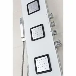 ANZZI Leopard White 3-Spray Shower Panel System (Valve Included) 28 ANZZI Leopard White 3-Spray Shower Panel System (Valve Included) -Bath and Faucet shop 191042003514 10182547 1800x1800