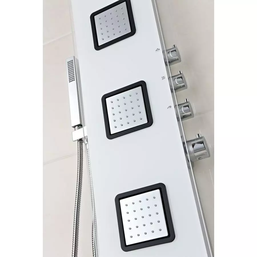 ANZZI Leopard White 3-Spray Shower Panel System (Valve Included) 14 ANZZI Leopard White 3-Spray Shower Panel System (Valve Included) - Image 12