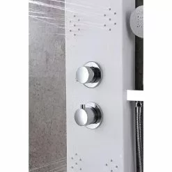 ANZZI Swan White 6-Spray Shower Panel System (Valve Included) -Bath and Faucet shop 191042003521 09063691 1800x1800